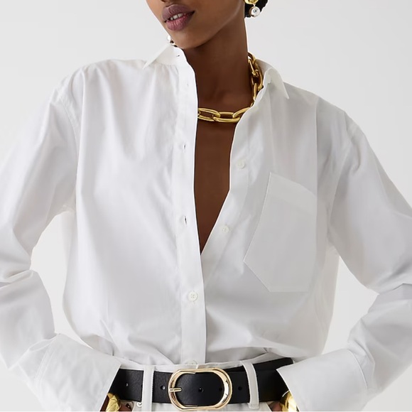 J. Crew Garçon classic shirt in cotton poplin size 0 EUC - Picture 1 of 4